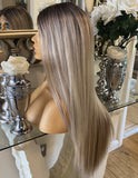 Ash Blonde Wig stunning Creamy Blonde Centre part lace wig