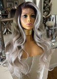 Balayage mix of beautiful blondes brown lace front wig