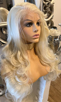 Blonde human hair wig blend Wig Blonde Lace Front Wig