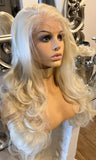 Blonde human hair wig blend Wig Blonde Lace Front Wig