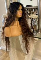 Red Lace Front Wig Wavy Centre Part Wig Auburn Wig Curly Wig Afro Curl Wig - Celebrity Hair UK