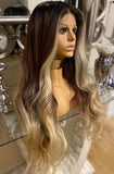 blonde human hair wig Lace front 360 Wig Balayage Wig Ombré Chestnut Blonde Wig - Celebrity Hair UK