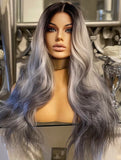 blonde lace front wig Silver Wig lace front Wig Grey Wig Grey silver wig lace - Celebrity Hair UK